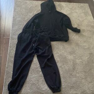 Black Women's Hoodie and Jogger Set